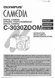 Olympus C 3030 Zoom manual. Camera Instructions.