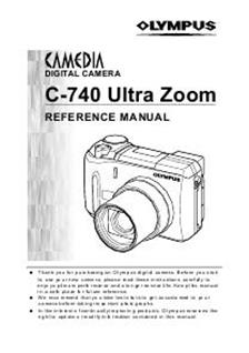 Olympus C 740 UZ manual. Camera Instructions.