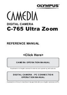 Olympus C 765 UZ manual. Camera Instructions.