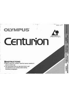 Olympus Centurion manual. Camera Instructions.