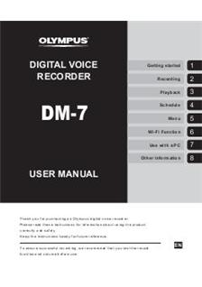 Olympus DM 7 manual. Camera Instructions.