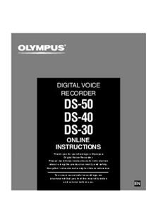 Olympus DS 50 manual. Camera Instructions.