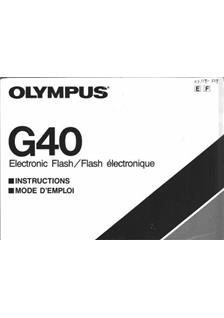 Olympus G 40 manual. Camera Instructions.