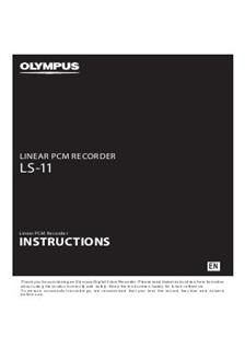 Olympus LS 11 manual. Camera Instructions.