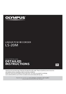 Olympus LS 20 manual. Camera Instructions.