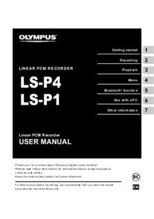 Olympus LS P4 manual. Camera Instructions.