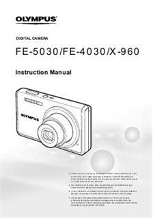 Olympus X 960 manual. Camera Instructions.