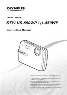 Olympus Mju Digital 550 WP manual. Camera Instructions.