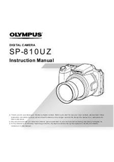 Olympus SP 810 UZ manual. Camera Instructions.