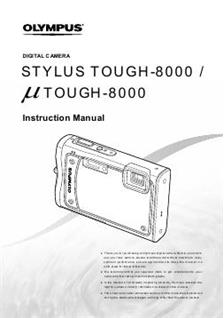 Olympus Mju Digital Tough 8000 manual. Camera Instructions.