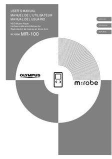 Olympus MR 100 Music Player manual. Camera Instructions.