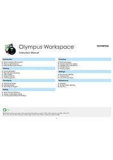 Olympus Workspace manual. Camera Instructions.