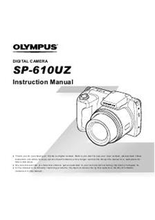 Olympus SP 610 UZ manual. Camera Instructions.