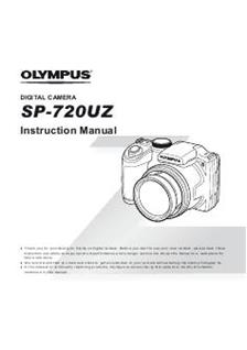 Olympus SP 720 UZ manual. Camera Instructions.