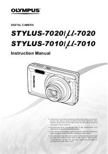 Olympus Mju Digital 7010 manual. Camera Instructions.