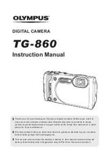 Olympus TG 860 manual. Camera Instructions.