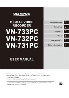 Olympus VN 733PC manual. Camera Instructions.