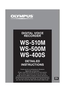 Olympus WS 510 M manual. Camera Instructions.