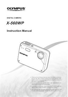 Olympus X 560 WP manual. Camera Instructions.