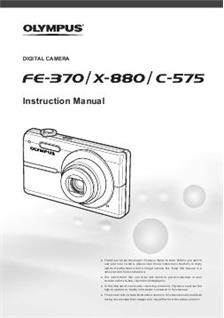 Olympus X 880 manual. Camera Instructions.