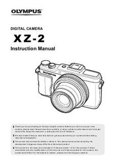 Olympus XZ 2 manual. Camera Instructions.