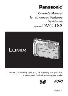 Panasonic Lumix TS3 manual. Camera Instructions.