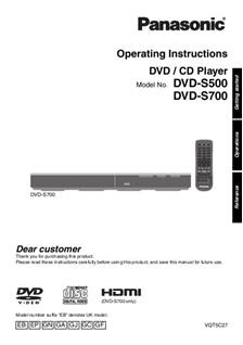 Télécommande Universelle de Rechange 0080 pour lecteur DVD Panasonic s500  dans S700 S500