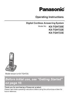 Panasonic KX TGH720E manual. Camera Instructions.