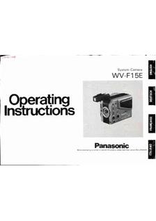 Panasonic WV F 15 E manual. Camera Instructions.