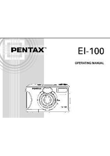 Pentax EI100 manual. Camera Instructions.