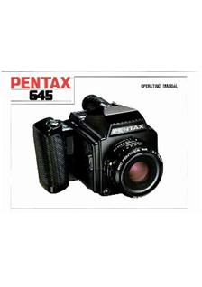 Pentax 645 manual. Camera Instructions.