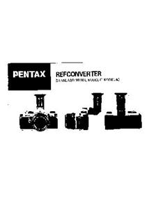 Pentax Finders manual. Camera Instructions.