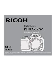 Pentax XG-1 manual. Camera Instructions.