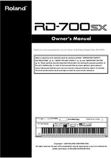 Roland RD 700SX manual. Camera Instructions.