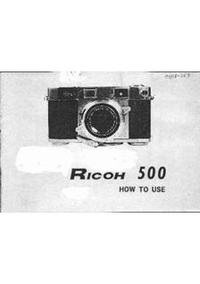 Ricoh 500 manual. Camera Instructions.