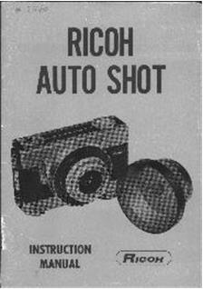 Ricoh AutoShot manual. Camera Instructions.