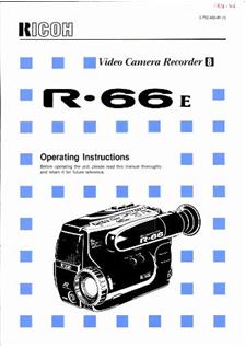 Ricoh R 66 E manual. Camera Instructions.