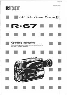 Ricoh R 67 manual. Camera Instructions.