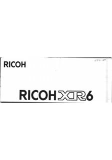 Ricoh XR 6 manual. Camera Instructions.