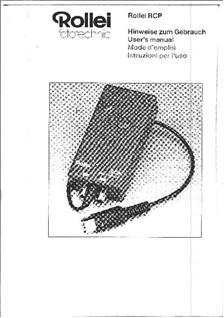 Rollei RCP manual. Camera Instructions.