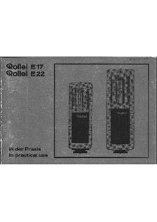 Rollei E 17 manual. Camera Instructions.