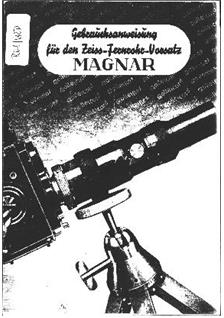 Rollei Magnar manual. Camera Instructions.