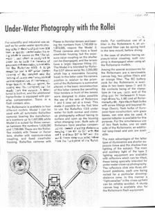 Rollei RolleiMarin manual. Camera Instructions.