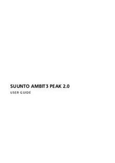 Suunto Suunto Ambit 3 manual. Camera Instructions.