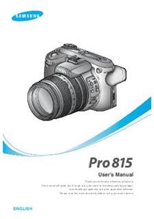 Samsung Pro 815 manual. Camera Instructions.