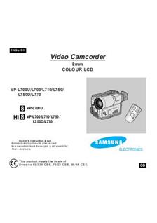 Samsung VP L 750 manual. Camera Instructions.