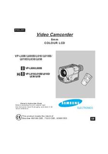 Samsung VP L 650 manual. Camera Instructions.