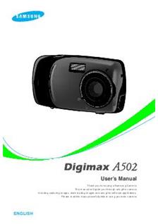 Samsung Digimax A 502 manual. Camera Instructions.