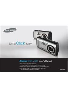 Samsung Digimax A 403 manual. Camera Instructions.