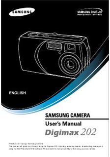 Samsung Digimax 202 manual. Camera Instructions.
